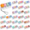 12 Pcs Keyboard Fidget Toys Stress Relief Fidget Clicker Keyboards Set Colorful Keyboard Decompression Toys Button Stress Relief Gifts for Adults to Relieve Stresses Pass Time Party Giveaways Favors view 1
