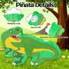 PCFING 21.6 Inch Dinosaur Piata with 30 Inch Piata Stick Blindfold Confetti for Boy Girl Jungle Dinosaur World Birthday Party Game Decorations, Anniversary Celebration, Fiesta view 3