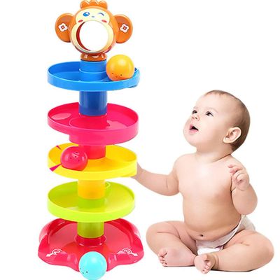 Chiyyak 5-Layer Ball Drop Toy, Swirling Tower, Stacked Toy for Toddlers for Early Education Development
