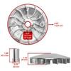 #US Part Replacement for Clutch Driven Pulley for P0laris for Ranger 150 EFI 2019-2021 3050100 3050200 view 2
