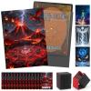 100 MTG Card Sleeves and Commander Deck Box Set, Clear Front & Matte Art Back, Smooth-Shuffle, Magnetic Box Fits 100+ Single-Sleeved Cards Protector for Magic The Gathering TCG (Volcanic Covenant) view 1