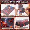 100 MTG Card Sleeves and Commander Deck Box Set, Clear Front & Matte Art Back, Smooth-Shuffle, Magnetic Box Fits 100+ Single-Sleeved Cards Protector for Magic The Gathering TCG (Volcanic Covenant) view 4