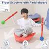 Blue Glider Scooter Board, 20" Floor Scooter Board with Handles & Towing Rope & Paddleboard, Gym Activities for Kids, Indoor Recess Games, Sport Sit Down Scooters, Physical Education Equipment view 2