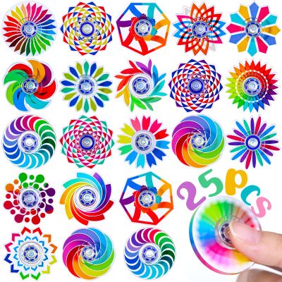 25 Pack Fidget Spinner for Kids Mini Sensory Fidget Toys Bulk Adults Kid with Autism ADHD, Classroom Prizes Treasure Prizes Box Toys for Classroom Pinata Stuffers Anxiety Stress Relief Fidgets Bulk