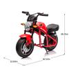 24V 300W Kids Electric Dirt Bike Motorcycle Toy, High-Speed Dirt Bike, 14in EVA Wheels & Dual Suspension with Music & Lights, Ideal Gift for Boys Girls Ages 6 and Up (Red) view 2
