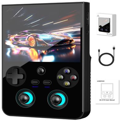 Anbernic RG477V Retro Handheld Game Console , 4.7 Inch Touch Screen Android 14 System Support WiFi 6E Bluetooth 5.3 Dimensity 8300 Processor 8+128GB(Black)