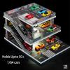 kivcmds Display Case for Hot Wheels & Matchbox,Lighted Ramp Scene Parking Garage Diorama for 1/64 Diecast Model Toy Car Trucks Storage Garage,Maximum Hold 50 Cars (Gray) view 3