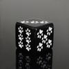 10PCS/Set 16MM Resin D6 Dice with Paw Print Pattern, White and Black Gaming Dice Set for DND RPG Games (HSD353) view 3