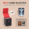 100 MTG Card Sleeves and Commander Deck Box Set, Clear Front & Matte Art Back, Smooth-Shuffle, Magnetic Box Fits 100+ Single-Sleeved Cards Protector for Magic The Gathering TCG (Angelic Sceptre) view 3