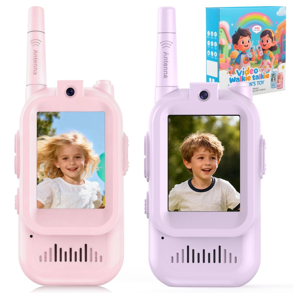Rechargeable 2-Way Radios for Kids Ages 3-12, 11 Channels Voice Effects, Walkie Talkies for Boys Girls, Birthday Gift for Outdoor Play
