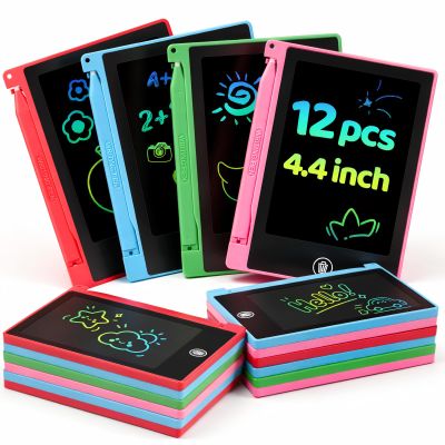 Mini 4.4 Inch LCD Writing Tablet for Kids, Bulk Doodle Board Drawing Tablet for Kids, Colorful Educational Learning Toys for Classroom, Birthday Gifts for Boys and Girls Aged 3-8 (12)