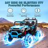 24V Kids Ride On Electric UTV with Parent Remote Control, 400W Dual Motor Ride-On Car, 4-Wheel Suspension, LED Headlights, Bluetooth Music, USB & Power Display for Ages 3+ (Blue) view 2