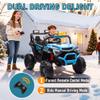 24V Kids Ride On Electric UTV with Parent Remote Control, 400W Dual Motor Ride-On Car, 4-Wheel Suspension, LED Headlights, Bluetooth Music, USB & Power Display for Ages 3+ (Blue) view 4