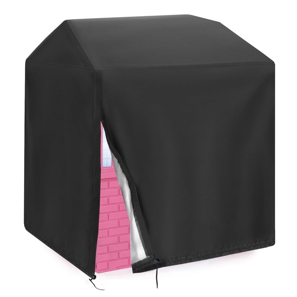 Hengme Playhouse Cover - Outdoor Wooden Kids Playhouse Accessories, Waterproof Kids Play Houses All-Weather Protector - Customizable Size, Black