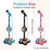 Microphone with Stand, 2026 New All in One Microphone Toy, Colorful Lights with Adjustable Height for Birthday Parties Singing (Blue) view 2