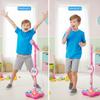 Microphone with Stand, 2026 New All in One Microphone Toy, Colorful Lights with Adjustable Height for Birthday Parties Singing (Blue) view 4