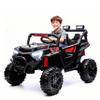 24V Kids Ride On Electric UTV with Parent Remote Control, 400W Dual Motor Ride-On Car, 4-Wheel Suspension, LED Headlights, Bluetooth Music, USB & Power Display for Ages 3+ (Black) view 1