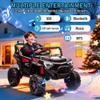 24V Kids Ride On Electric UTV with Parent Remote Control, 400W Dual Motor Ride-On Car, 4-Wheel Suspension, LED Headlights, Bluetooth Music, USB & Power Display for Ages 3+ (Black) view 3