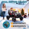24V Kids Ride On Electric UTV with Parent Remote Control, 400W Dual Motor Ride-On Car, 4-Wheel Suspension, LED Headlights, Bluetooth Music, USB & Power Display for Ages 3+ (Black) view 4