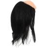 Kisangel Halloween Bald Cap Wig with Long Black Hair, Men and Women Cosplay Hairpiece for Party Dress-Up and Costume Accessory view 1