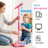 Microphone with Stand, 2026 New All in One Microphone Toy, Colorful Lights with Adjustable Height for Birthday Parties Singing (Pink) view 4