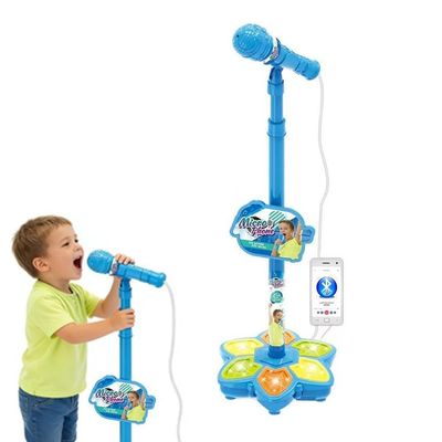 SSKFHGI Star Microphone with Stand, All in One Microphone Toy, 2026 New Karaoke Machine Toy with Music & Light, Adjustable Height