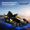 Kiddokidz Licensed Formula E Electric Go Kart for Kids, 12V Outdoor Race Car with Remote, 3-Speed, Safety Belt, Orange view 2
