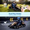 Kiddokidz Licensed Formula E Electric Go Kart for Kids, 12V Outdoor Race Car with Remote, 3-Speed, Safety Belt, Orange view 3