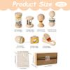 DAGLLGEW 7Pcs/Set Wooden Baby Rattle Organic Natural Baby Rattle with Rainstick, Hand Bell, Sand Ball, and More, Montessori Wooden for Boys & Girls Birthday Toys for Babies 0-6 Months view 3