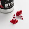 Toyvanta Traffic Cone 3D Aluminum Artisan Keycap, Solid CNC Metal Novelty for Mechanical Keyboards - The Ultimate Do Not Disturb Desktop Statue & Fidget Gift (Red/White) view 2