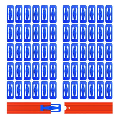 [60 Pack] K TOMOTO Racetrack Connectors Compatible with Hot Wheels | Blue Pieces for Race Track Sets