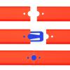 [60 Pack] K TOMOTO Racetrack Connectors Compatible with Hot Wheels | Blue Pieces for Race Track Sets view 3