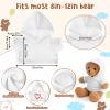 JolliLudo 24 Pcs DIY Teddy Bear Clothes Bulk White Blank Stuffed Bear Clothes Plush Dolls Blank Clothing for 8-12 Inch Stuffed Bears Dolls DIY Giveaways Gift Bags Party (Hoodie) view 2