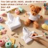 JolliLudo 24 Pcs DIY Teddy Bear Clothes Bulk White Blank Stuffed Bear Clothes Plush Dolls Blank Clothing for 8-12 Inch Stuffed Bears Dolls DIY Giveaways Gift Bags Party (Hoodie) view 3