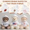 JolliLudo 24 Pcs DIY Teddy Bear Clothes Bulk White Blank Stuffed Bear Clothes Plush Dolls Blank Clothing for 8-12 Inch Stuffed Bears Dolls DIY Giveaways Gift Bags Party (Hoodie) view 4