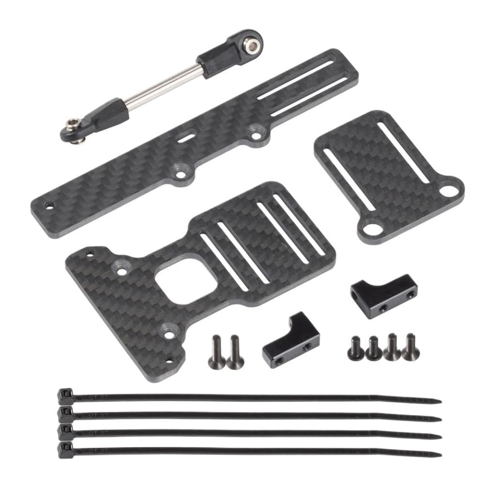 LOKLNEYK ESC Servo On Axle Carbon Mount Plate Upgrade Kit Compatible with Automotive Motorcycle Parts Vanquish Portal Axle