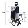 EHVYBDX Shopping Trolley,Shopping 6 Wheels Stair Climbing Multi-Function Utility for Home, Heavy-Duty Capacity Bag Utility Cart view 4