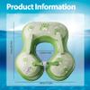 17.3x20.5 Inch Inflatable PVC Baby Swimming Ring, Baby Pool Float with Shoulder Strap, Press to Inflate for Kids 6 Months to 3 Years view 3