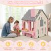Kids Playhouse with Kitchen Pretend Play, Soft & Sturdy EVA Material, Easy to Assemble Indoor Playhouse for Pretend Play Fun (Beige) view 2