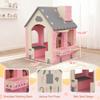 Kids Playhouse with Kitchen Pretend Play, Soft & Sturdy EVA Material, Easy to Assemble Indoor Playhouse for Pretend Play Fun (Beige) view 3