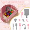 Kids Playhouse with Kitchen Pretend Play, Soft & Sturdy EVA Material, Easy to Assemble Indoor Playhouse for Pretend Play Fun (Beige) view 4