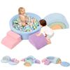 cossy Foam Climbing Blocks for Toddlers, 38 x 38in Round Ball Pit for Babies, 8pcs Toddler Climbing Toys Indoor, Soft Play Set, Baby Climbing Blocks, Ideal for Crawling & Climbing(Balls Not Included) view 1