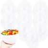 Haconba 10 Pack 8 Inch Jumbo White Easter Eggs Giant Blank Fillable Eggs Plastic Easter Eggs with Handle for DIY Craft Hunt Game Basket Stuffers Easter Party view 1