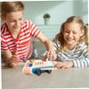 DAGLLGEW Wooden Passenger Plane Set, Toy Airplane with 4 Play Figures and 4 Suitcases for Toddlers, Classic Wooden Toys Perfect for Role-Playing and Skill Development Toy Airplane view 4
