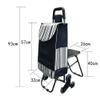 EHVYBDX Shopping Trolley,Folding Shopping Trolley Built-in Seat Grocery Utility 6 Wheels Stair Climbing for Picnic, Home Storage Grocery Cart view 4