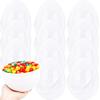 Haconba 12 Pack 8 Inch Jumbo White Easter Eggs with Handle Giant Plastic Fillable Blank Eggs for DIY Craft Basket Stuffers Hunt Game Easter Party Favors view 1