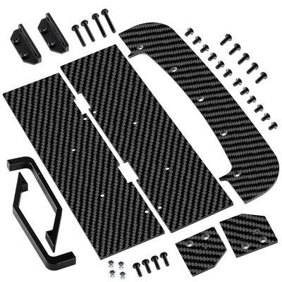 1Set Carbon Fiber Left/Right Side Aero Panels,Rear Mudguard,Chassis Widening Side Skirts for ARRMA Infraction 3S BLX 1/8 Racing Car Upgrade Parts (Black)