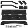 1Set Carbon Fiber Left/Right Side Aero Panels,Rear Mudguard,Chassis Widening Side Skirts for ARRMA Infraction 3S BLX 1/8 Racing Car Upgrade Parts (Black) view 2
