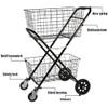 Double Layer Eco-Friendly Shopping Cart for Kids, Durable Rustproof Trolley with Rubber Wheels - Perfect for Toy & Laundry Organization view 4