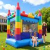 14FT Bounce House - 100% PVC Inflatable Castle for Kids, Easy Setup Outdoor Bouncy House for Parties, Holidays, and Yard Fun (Cube, 13.5FT) view 1